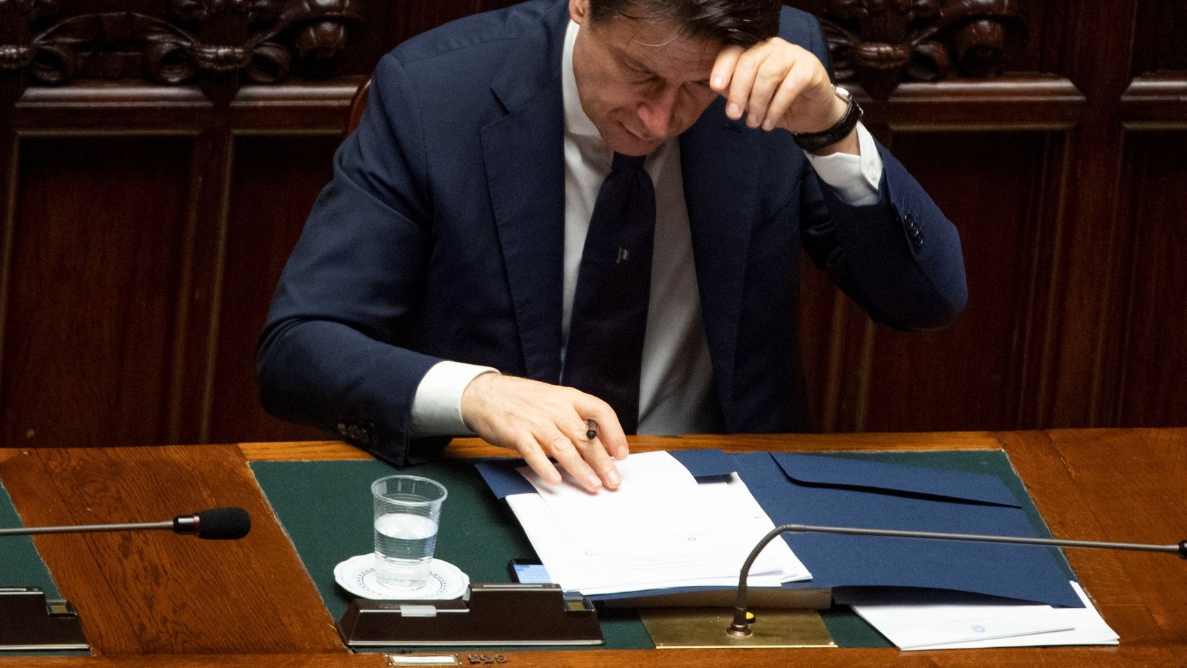 El primer ministro italiano este martes en el Senado