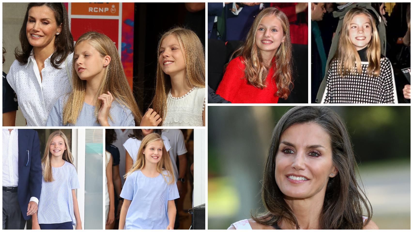 Letizia y las infantas Leonor y Sofía en un combo de Jaleos.