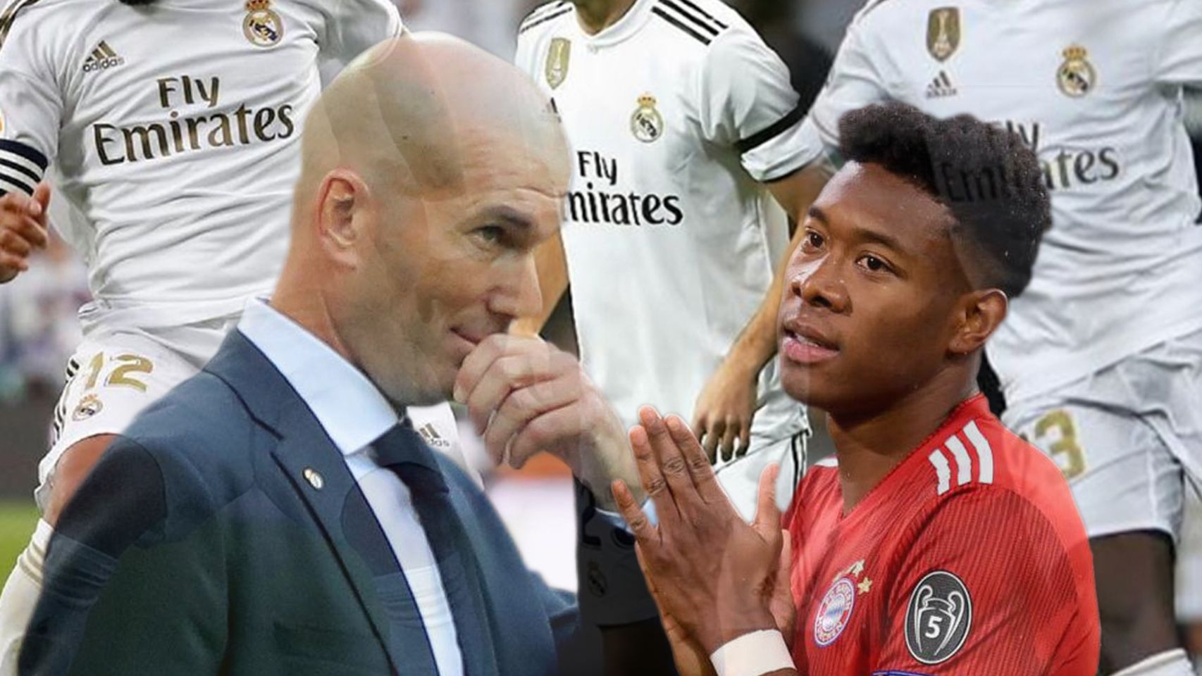Marcelo, Sergio Reguilón, Ferland Mendy, Zinedine Zidane y David Alaba