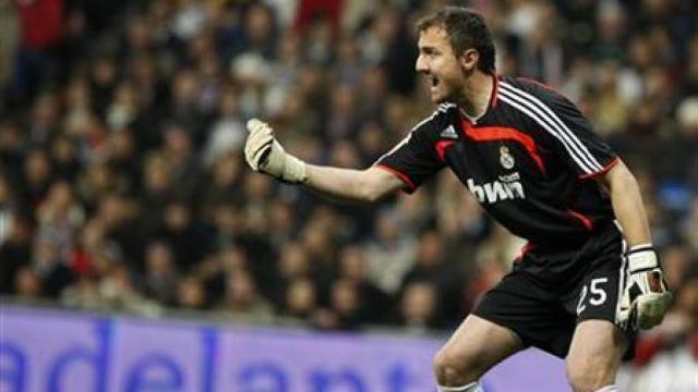 Jerzy Dudek, en un partido del Real Madrid