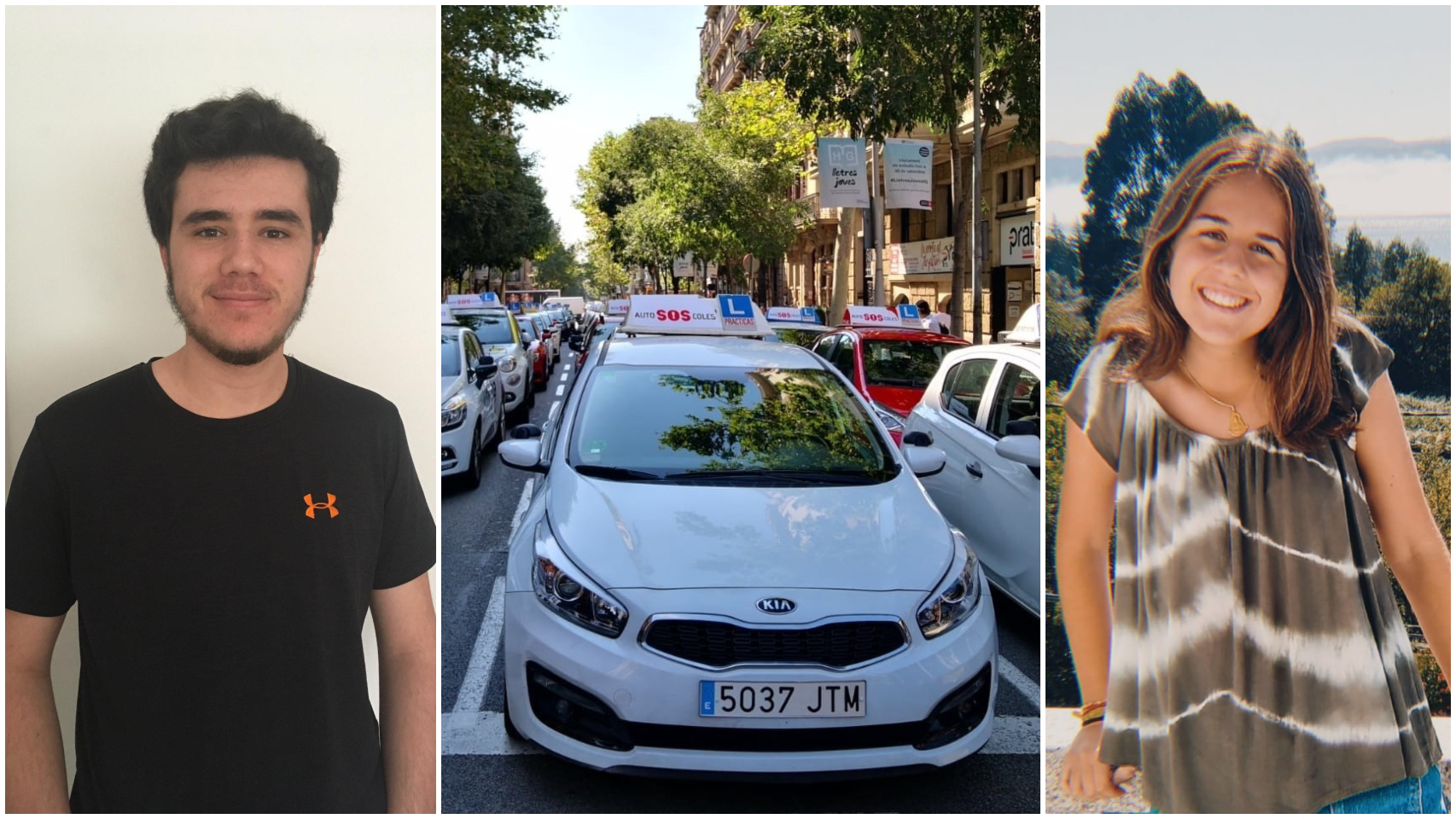 A la izquierda Rafael y, a la derecha, Rocío, quienes estaban en proceso de sacarse el carné de conducir.