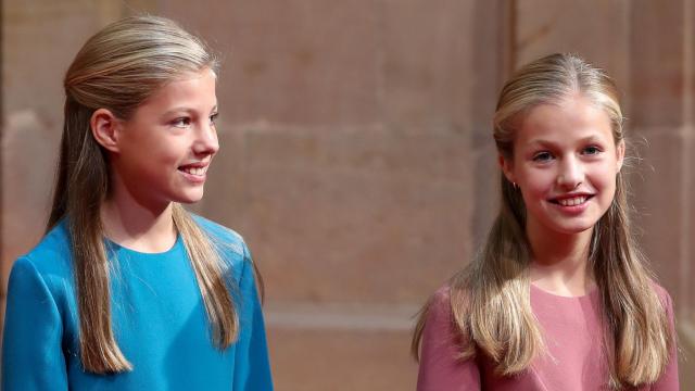 Las infantas Sofía y Leonor el pasado mes de octubre en Oviedo.
