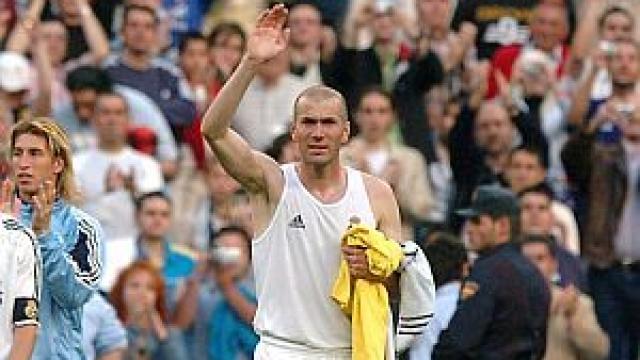 Zinedine Zidane, en su último partido como jugador del Real Madrid