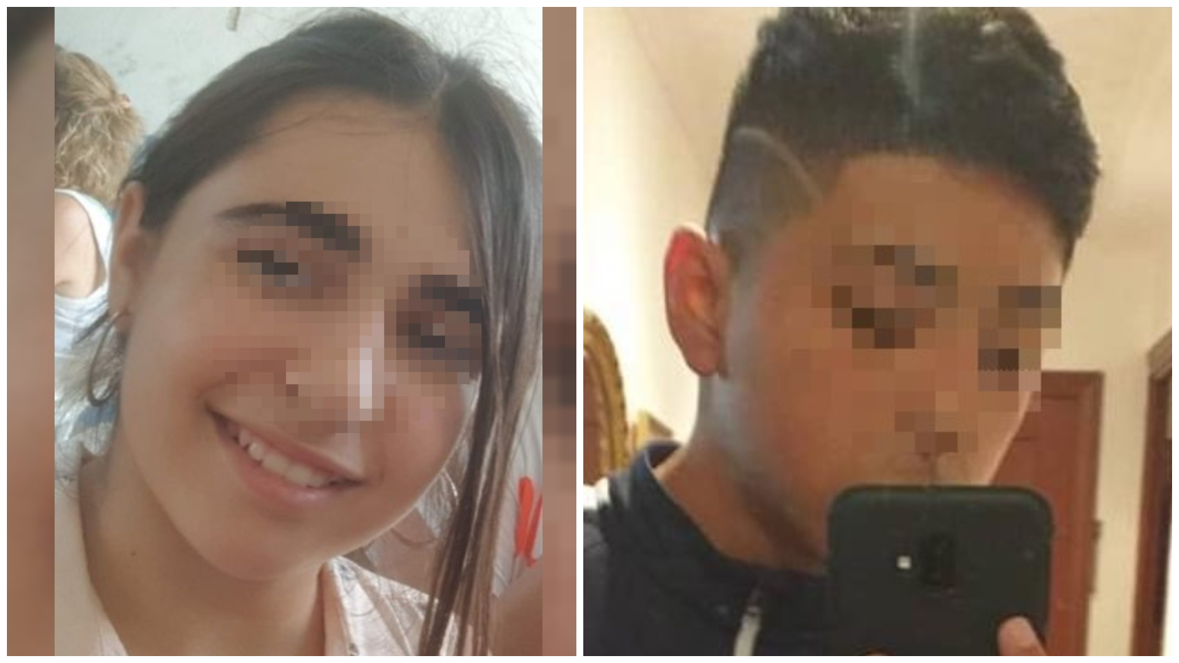 A la izquierda, Lydia, la menor de 14 años. A la derecha, Juan, el niño de 13 años.