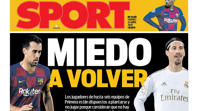 Portada Sport (24/04/20)