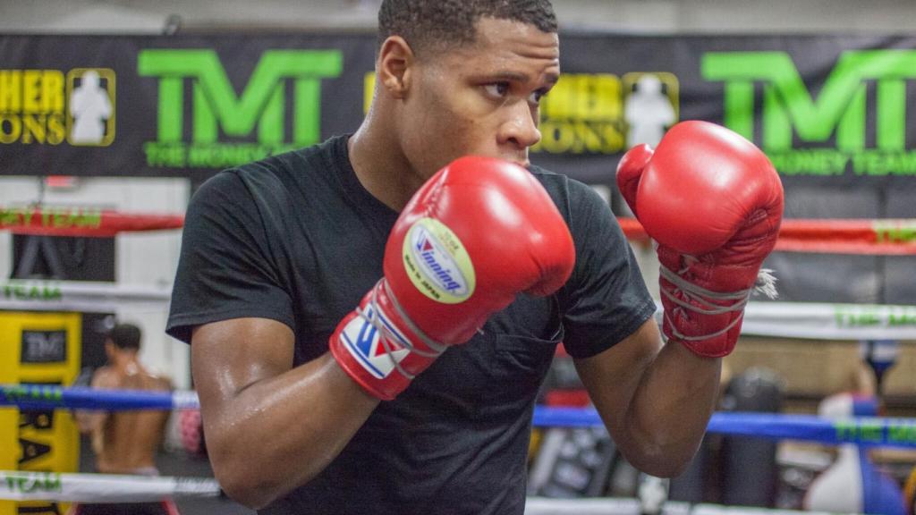 Devin Haney, durante un entrenamiento