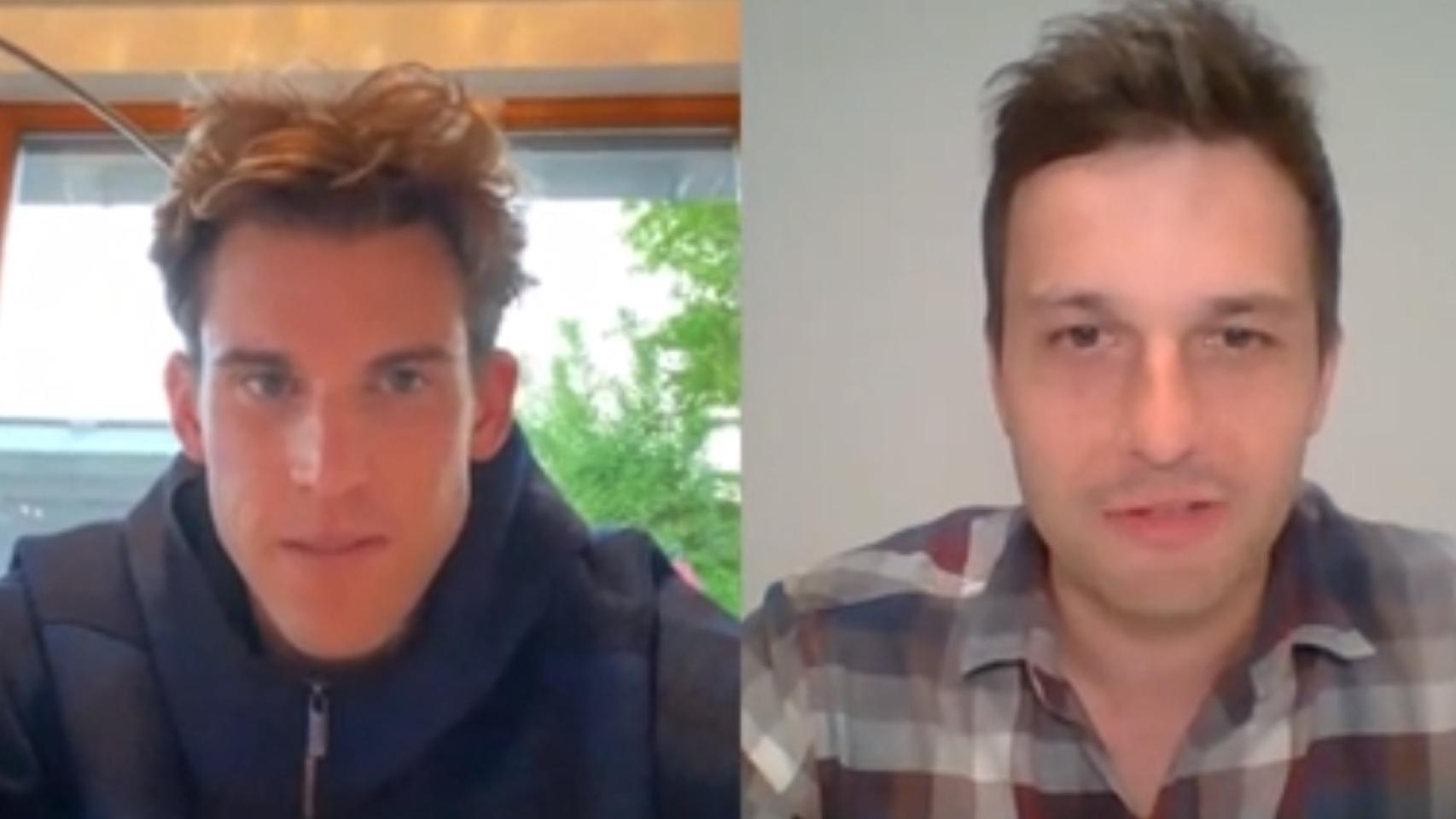 Dominic Thiem y el periodista que le entrevistó