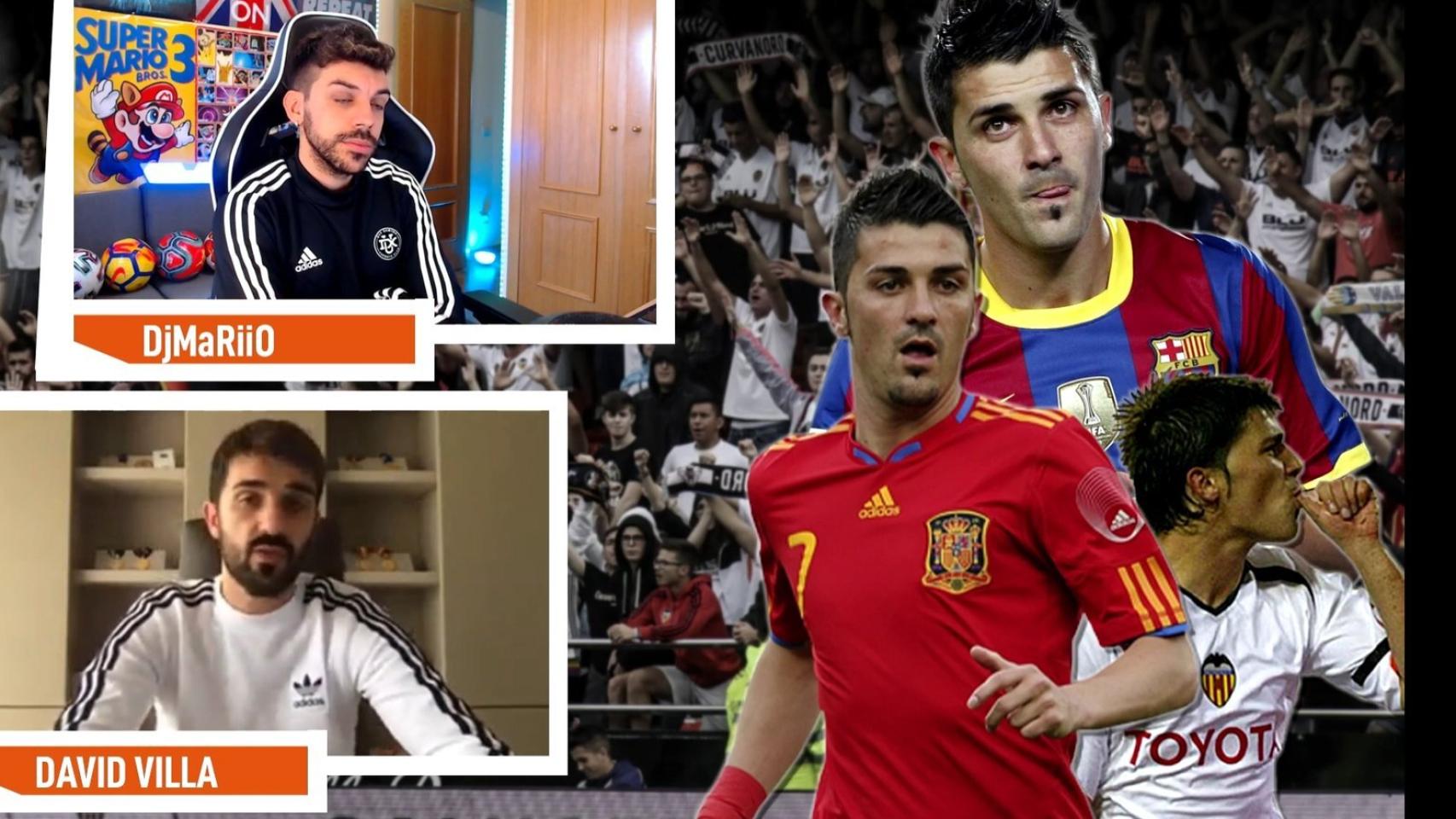 David Villa, en el programa de Dj Mariio