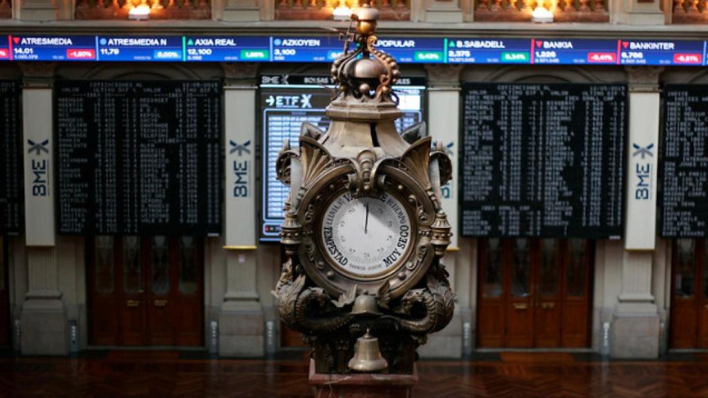 Imagen del interior del Palacio de la Bolsa de Madrid.