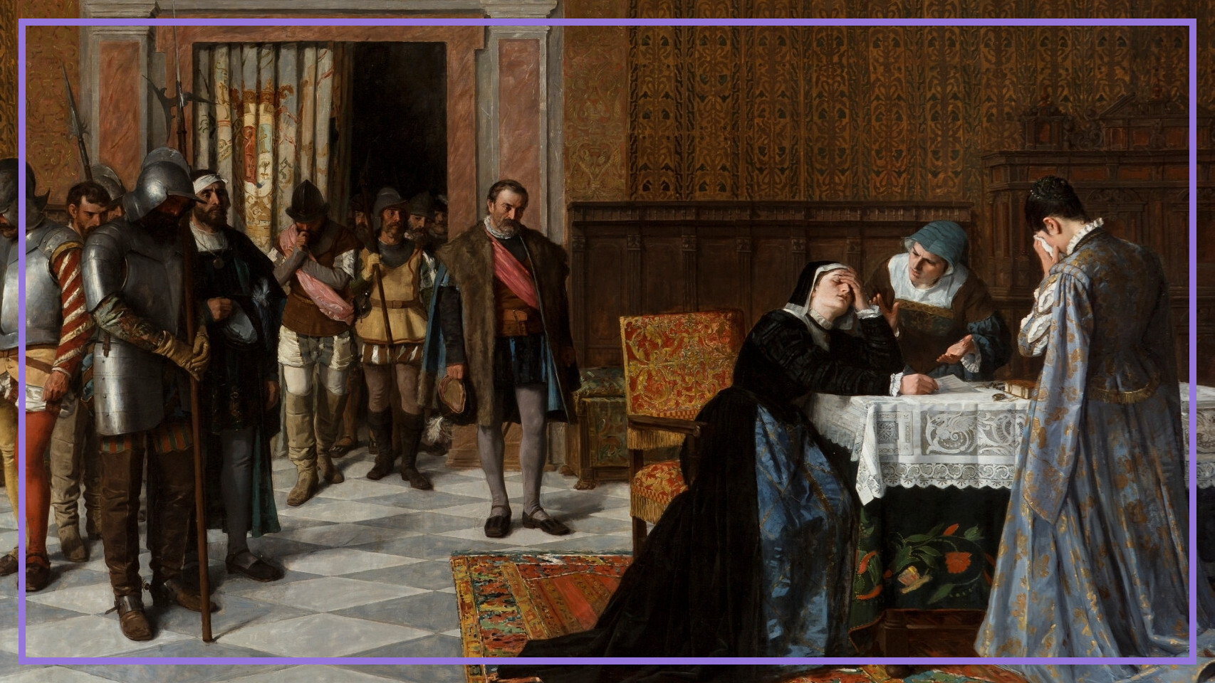 'Doña María Pacheco de Padilla después de Villalar', un lienzo de Vicente Borrás y Mompó.