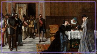 'Doña María Pacheco de Padilla después de Villalar', un lienzo de Vicente Borrás y Mompó.