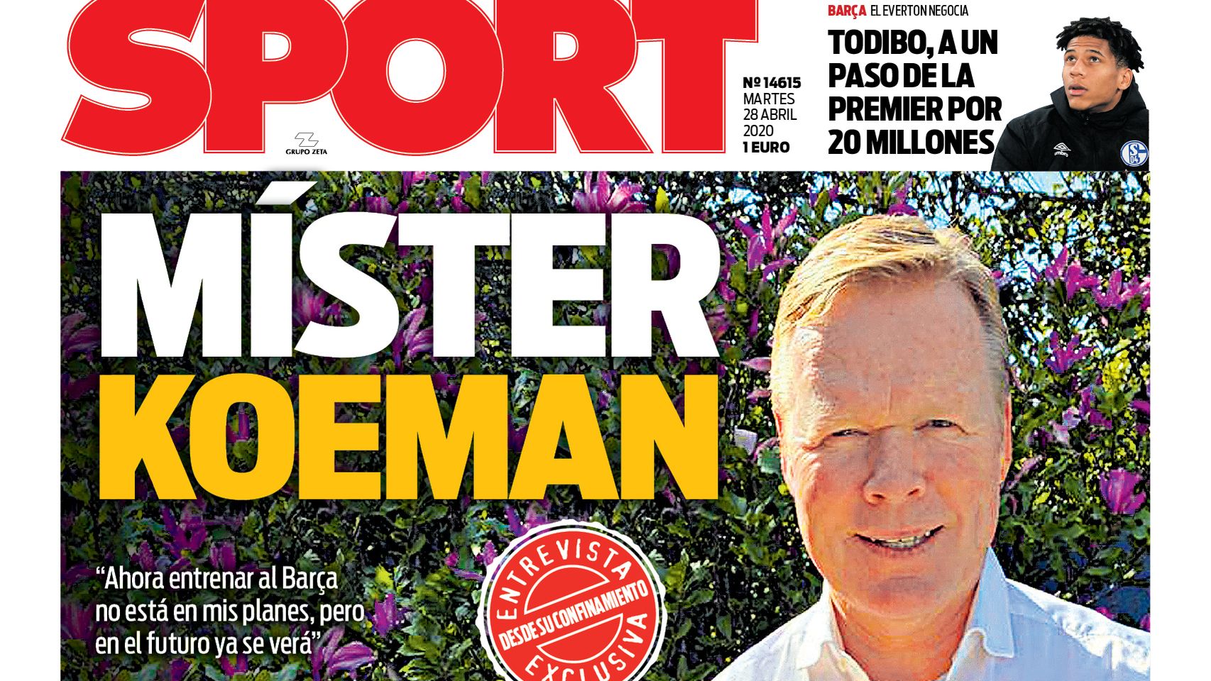 Portada Sport (28/04/20)