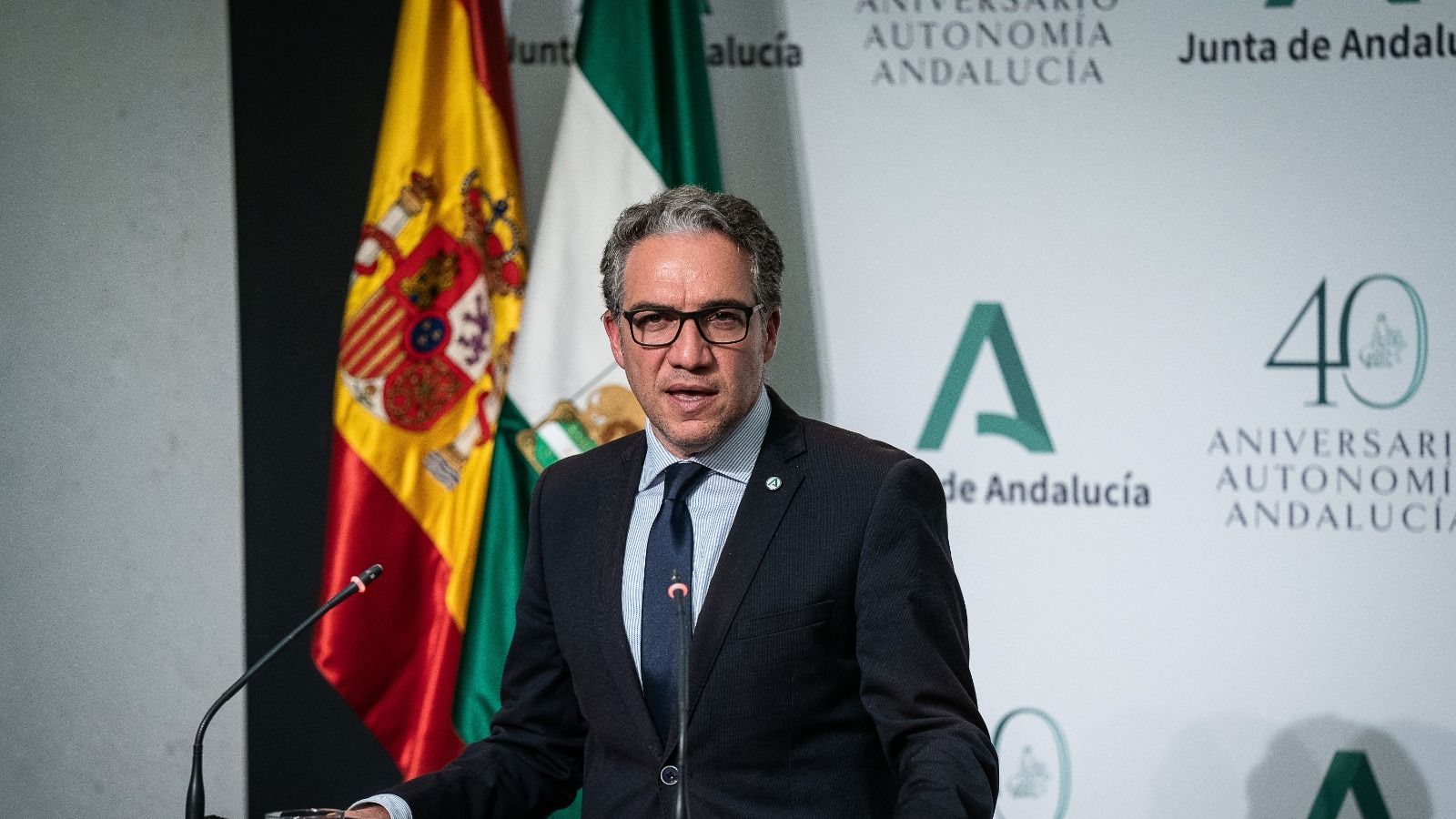 El consejero de Presidencia de la Junta de Andalucía, Elías Bendodo.