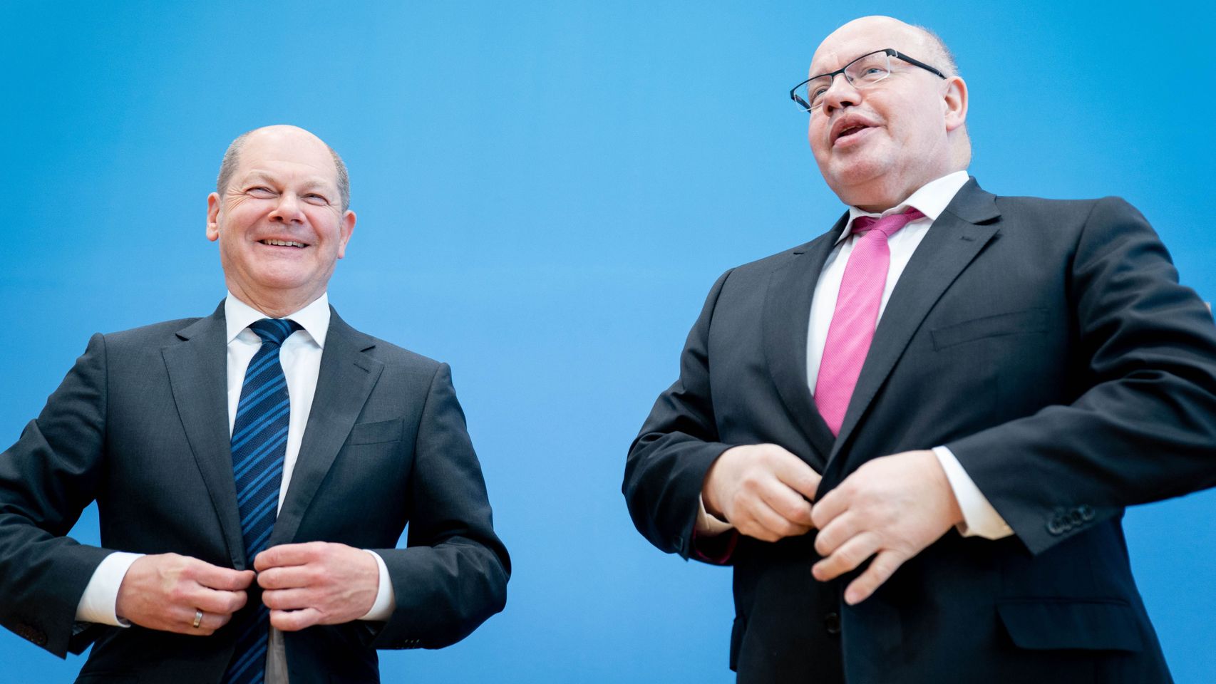 Olaf Scholz y Peter Altmaier, ministros de Finanzas y Economía y Energía de Alemania.