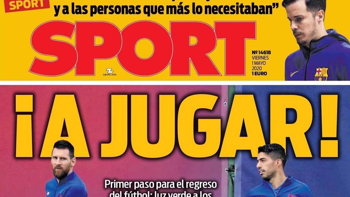 La portada del diario Sport (01/05/2020)