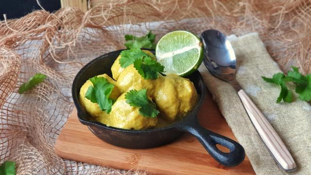 Albóndigas de ternera con chimi-curry