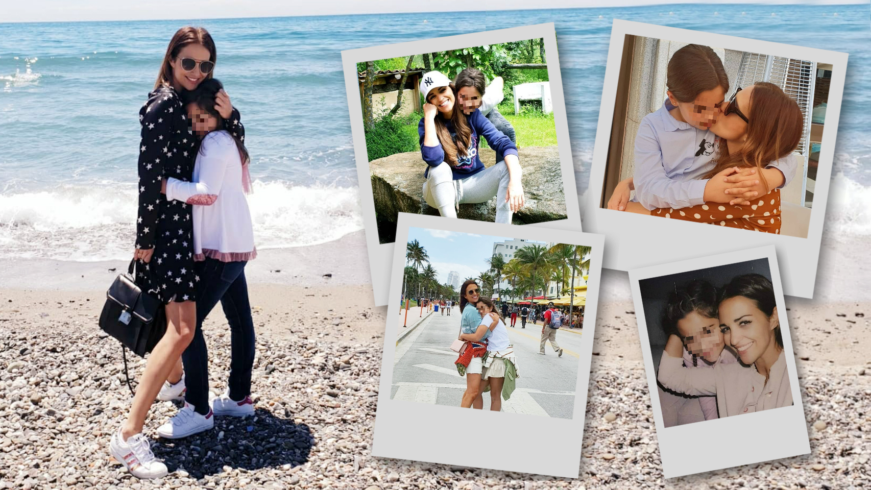 Paula Echevarría y su hija, Daniella, en un montaje de Jaleos.