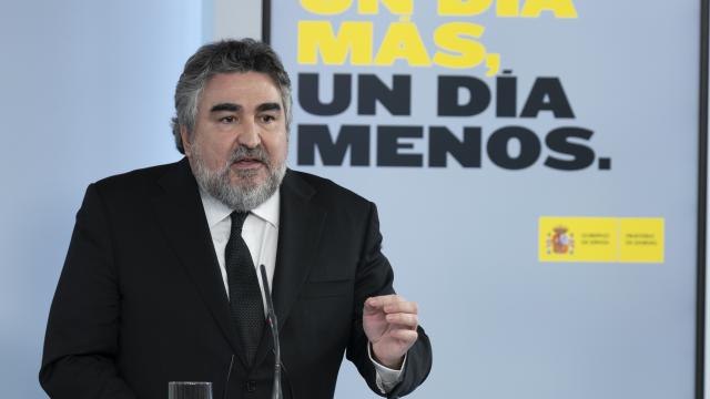 Manuel Rodríguez Uribes, ministro de Cultura, en rueda de prensa