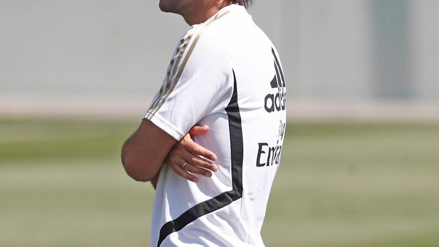 Raúl, en un partido del Castilla. Instagram (@raulgonzalez)