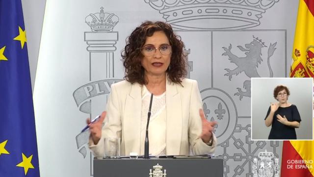 María Jesús Montero, ministra portavoz,, en rueda de prensa.