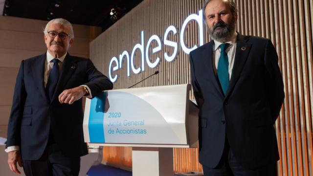 Juan Sánchez-Calero (dcha.) y José Bogas (izq.), presidente y consejero delegado de Endesa, respectivamente.