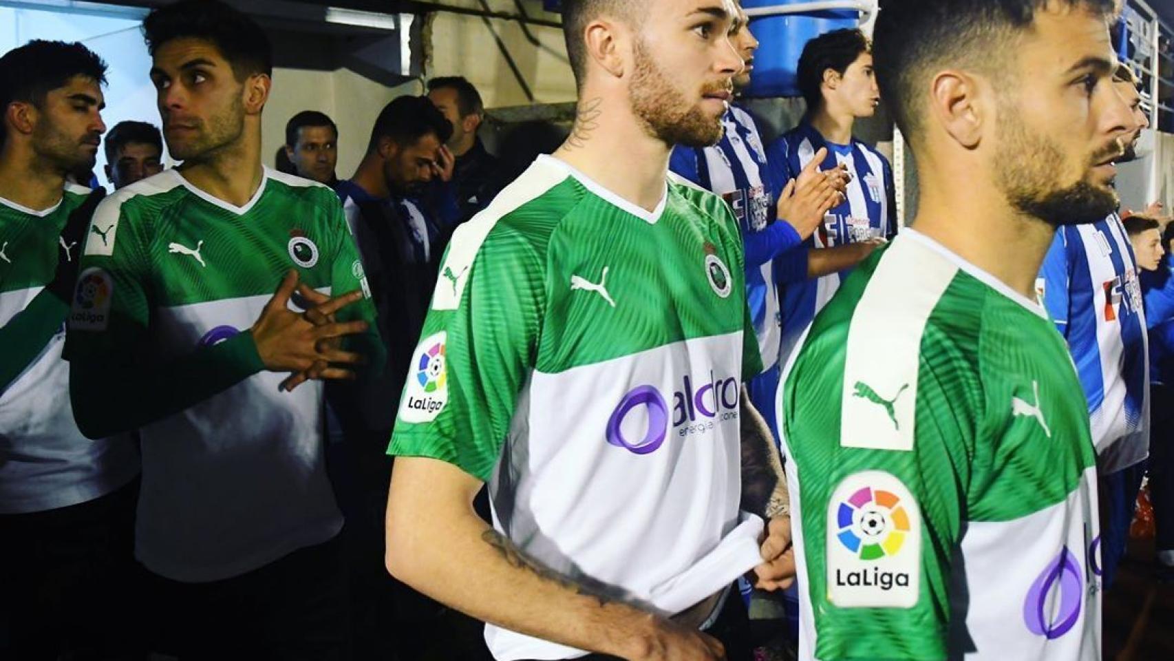Manu Hernando, en un partido del Racing de Santander. Foto: Instagram (@realracingclub)