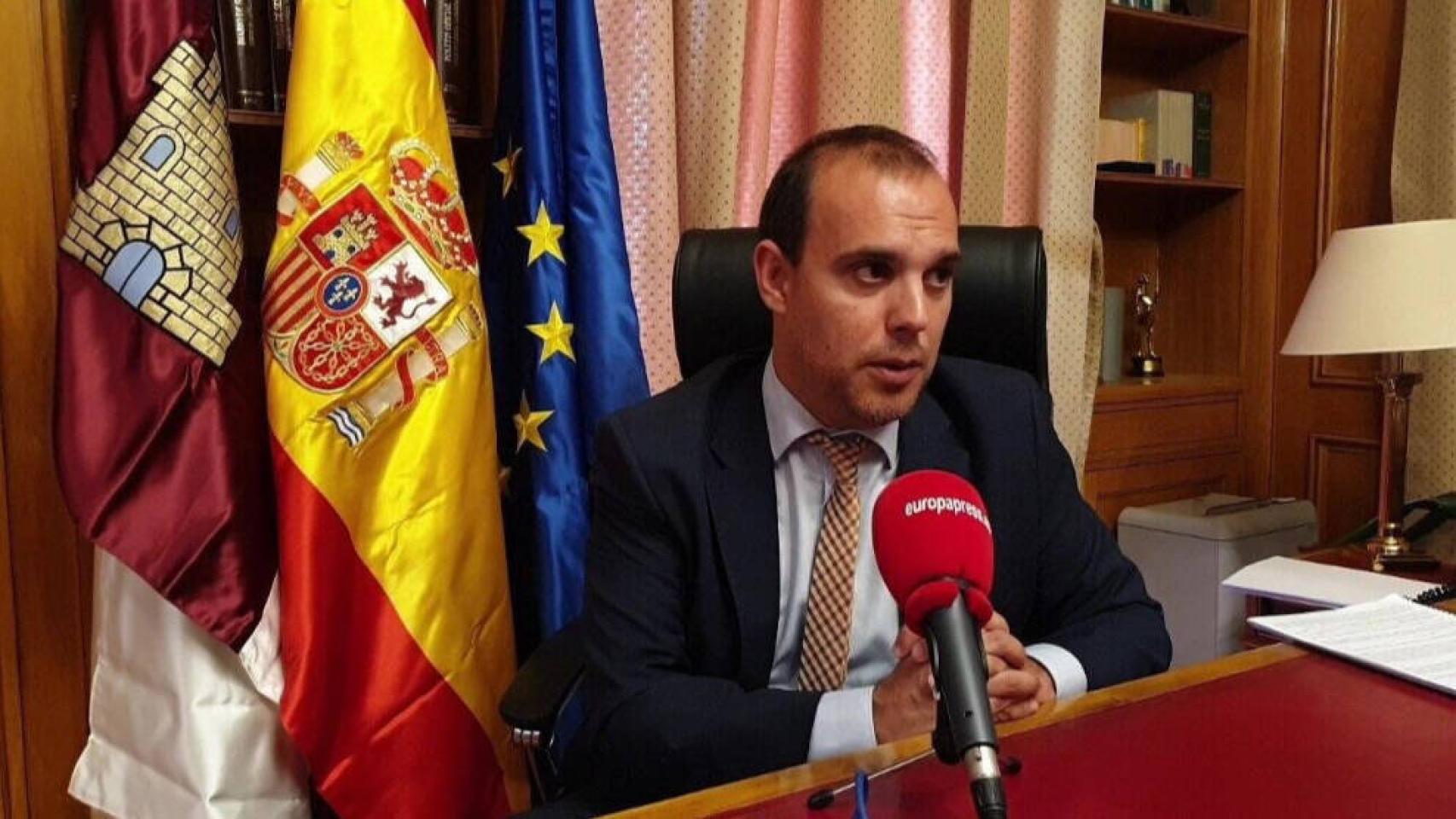El presidente de las Cortes de Castilla-La Mancha, Pablo Bellido, en entrevista con Europa Press