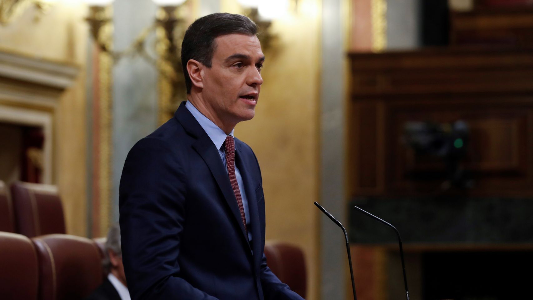 Pedro Sánchez, presidente del Gobierno, en el Congreso.