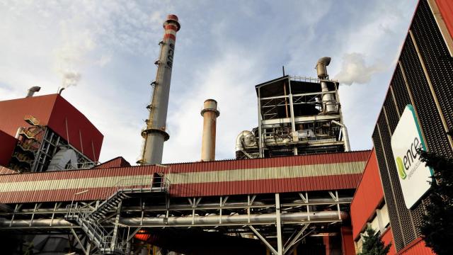 La planta industrial de Ence en Navia.