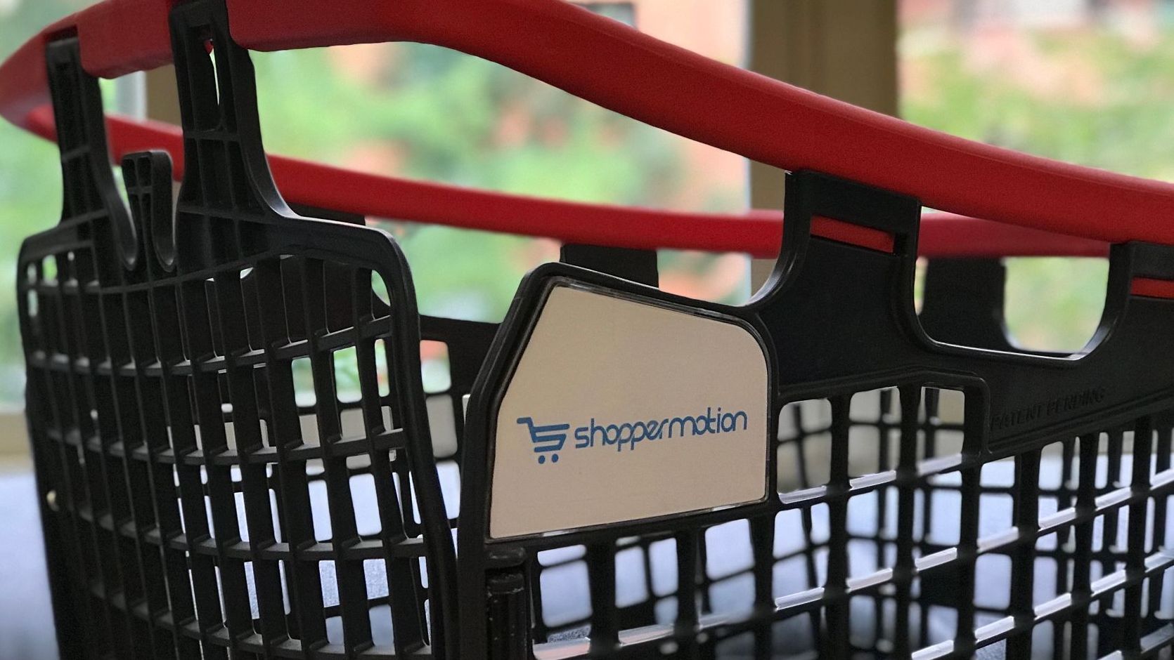 Carrito de la compra con un dispositivo Shoppermotion.