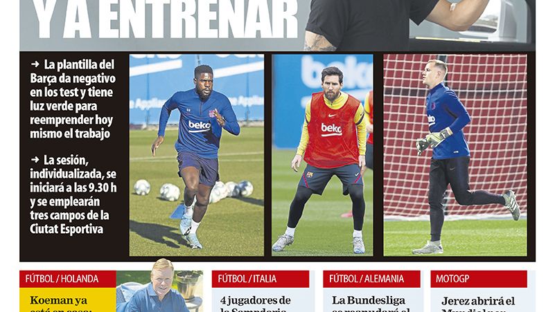 La portada del diario Mundo Deportivo (08/05/2020)