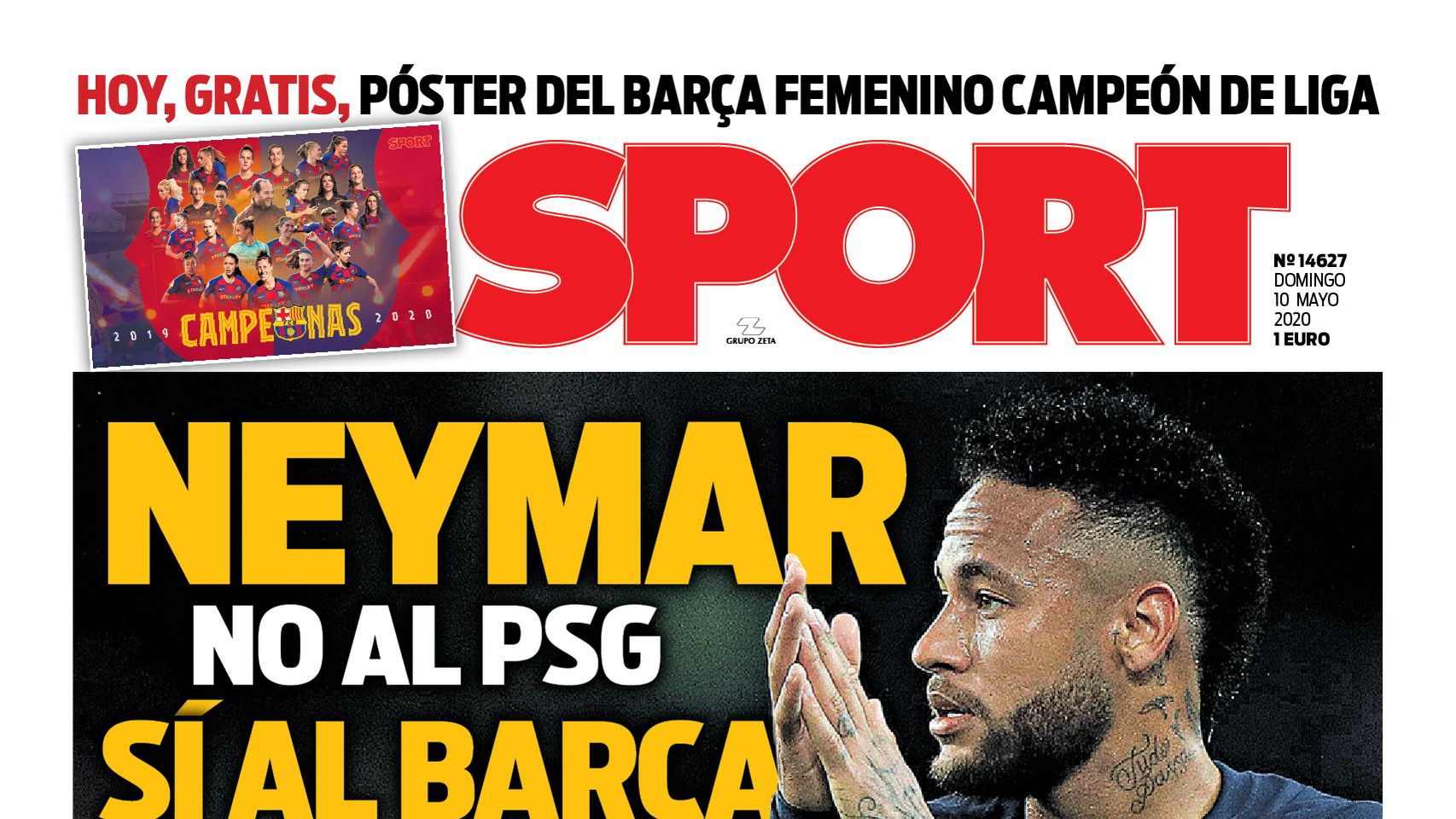 La portada del diario Sport (10/05/2020)