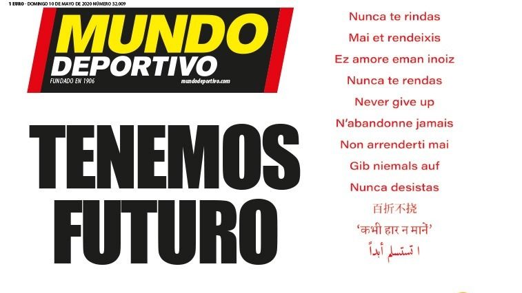 La portada del diario Mundo Deportivo (10/05/2020)