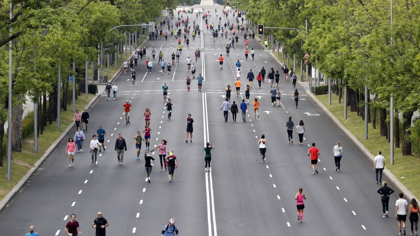 Vista del Paseo de la Castellana.