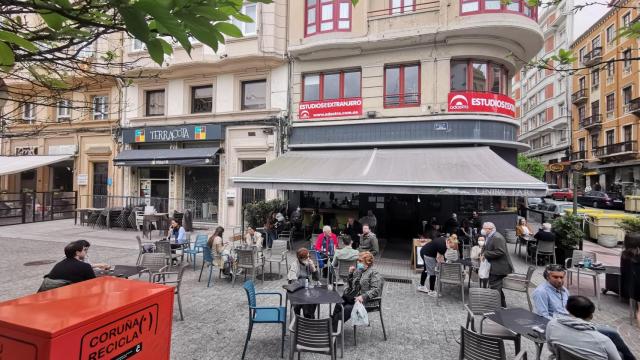 Una terraza en A Coruña en una imagen de archivo