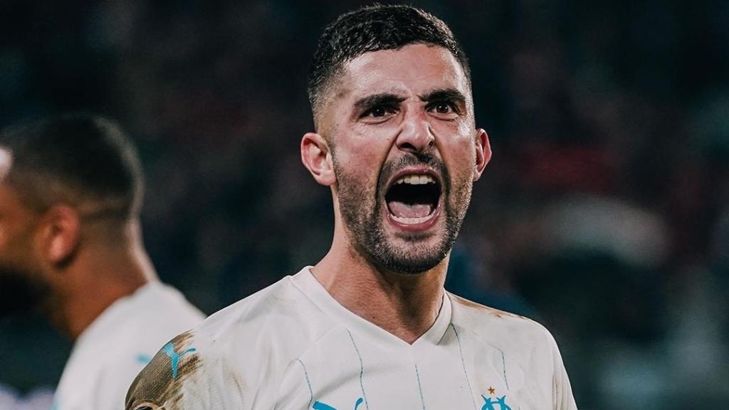 Álvaro González, en un partido del Olympique de Marsella