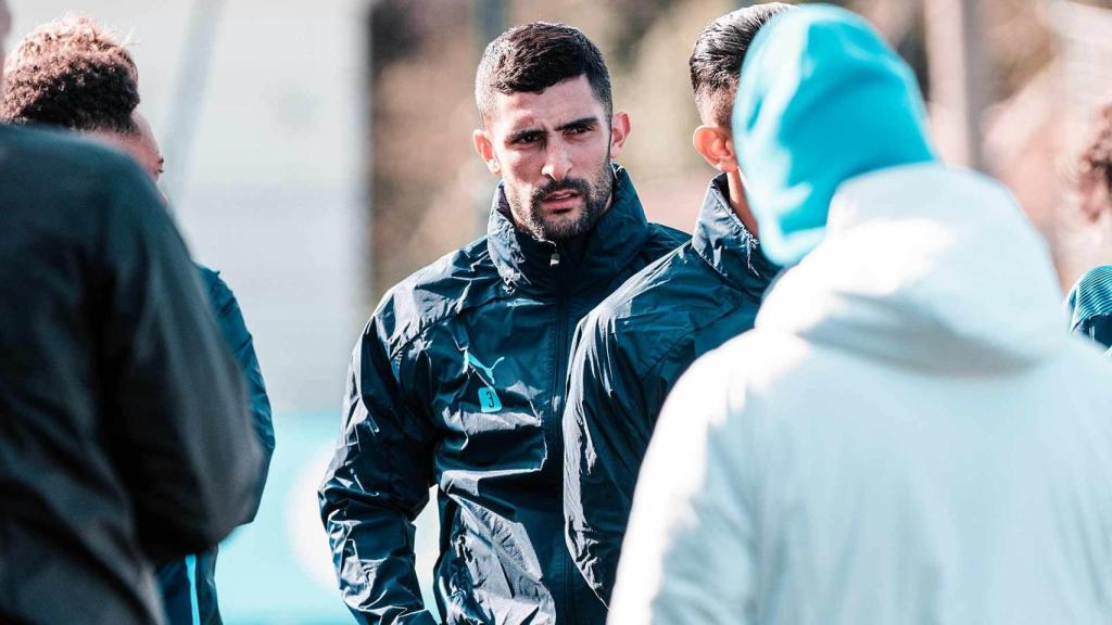 Álvaro González, durante un entrenamiento