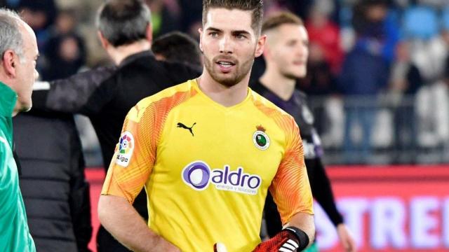 Luca Zidane, en un partido del Racing de Santander