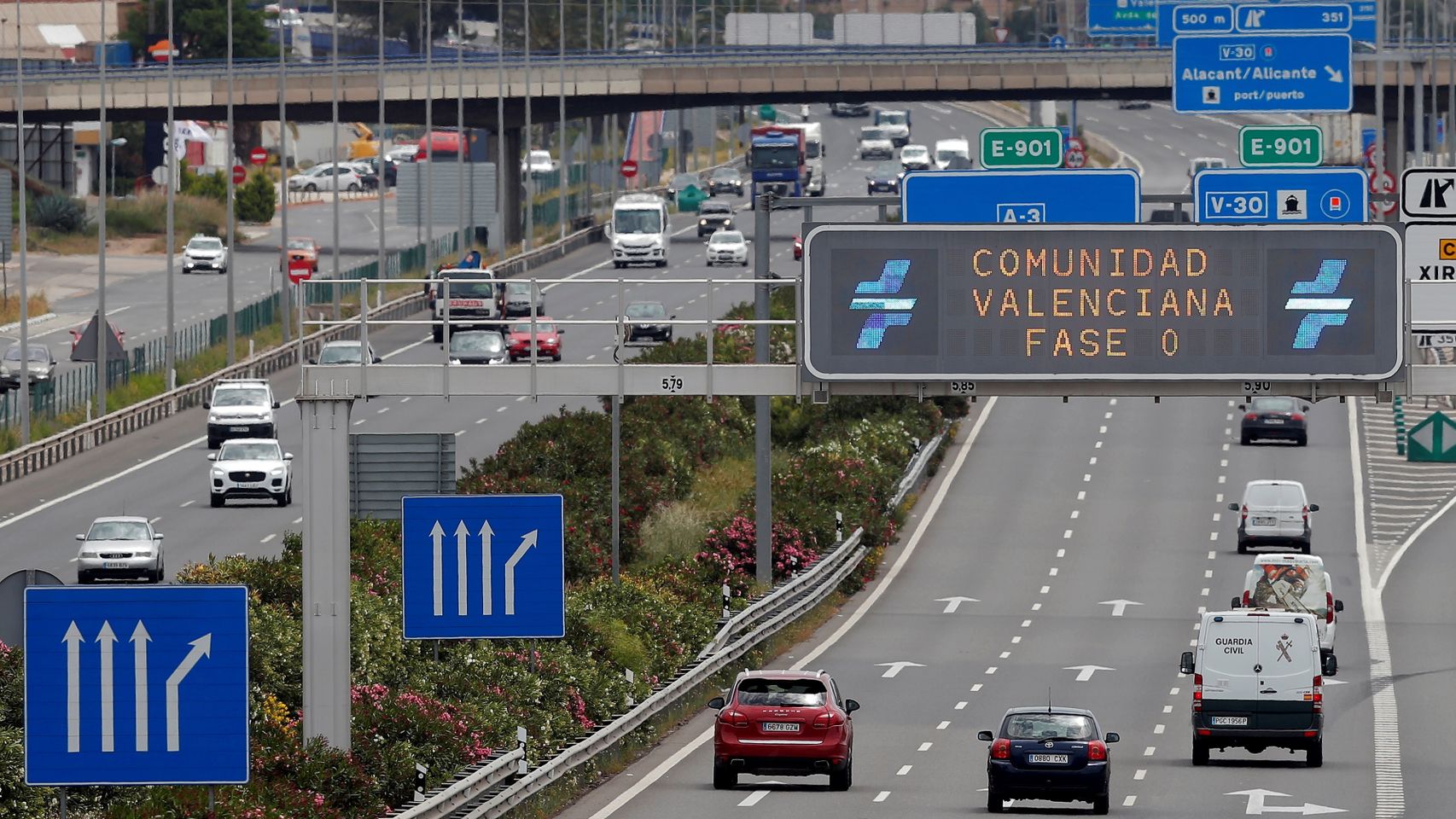 Imagen de una carretera de Valencia.