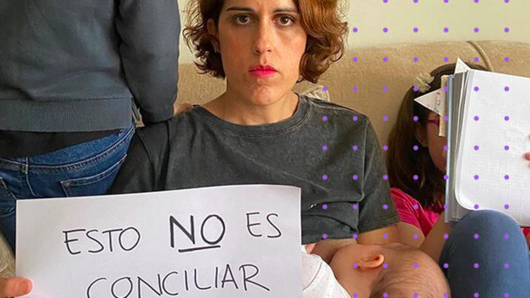 Laura Baena denuncia la situación de las mujeres y el teletrabajo.