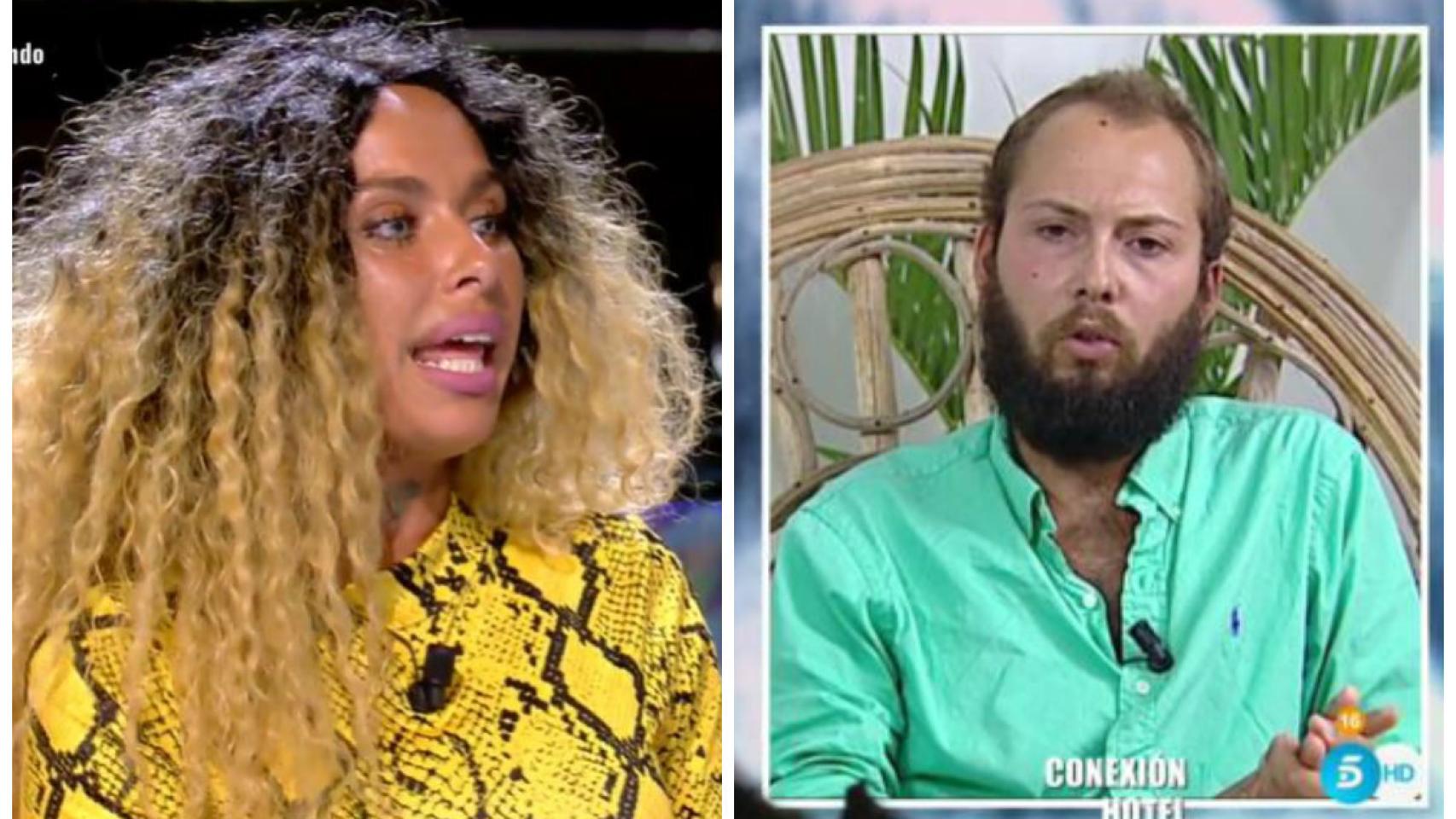 Yiya tras su llegada a España y José Antonio Avilés desde Honduras en montaje de JALEOS.