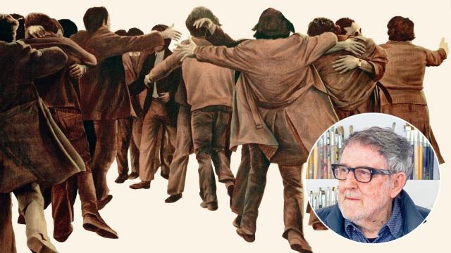 Juan Genovés y su obra inolvidable, El abrazo.