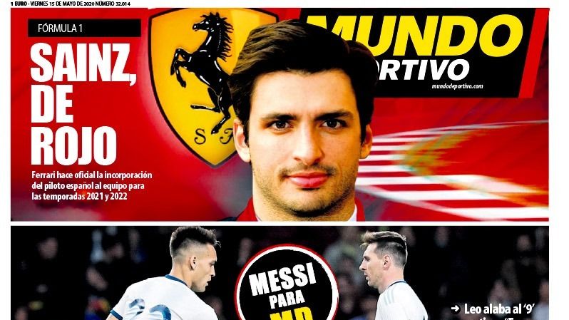 Portada Mundo Deportivo (15/05/20)