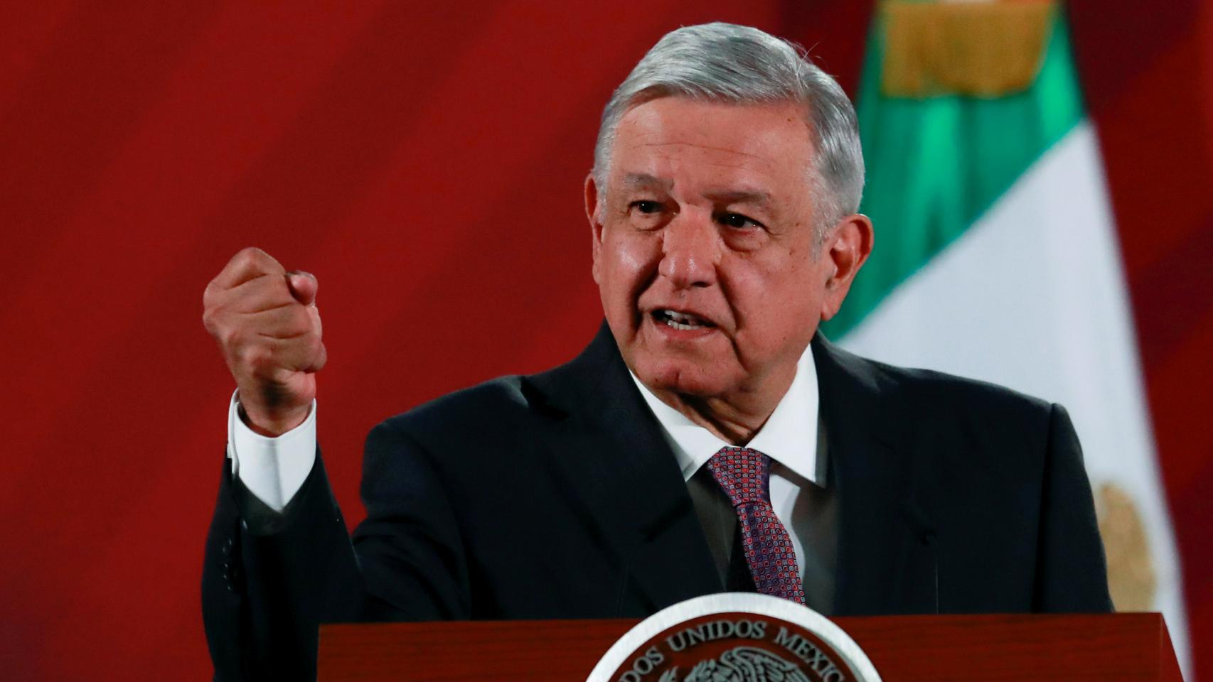 López Obrador, durante un discurso.