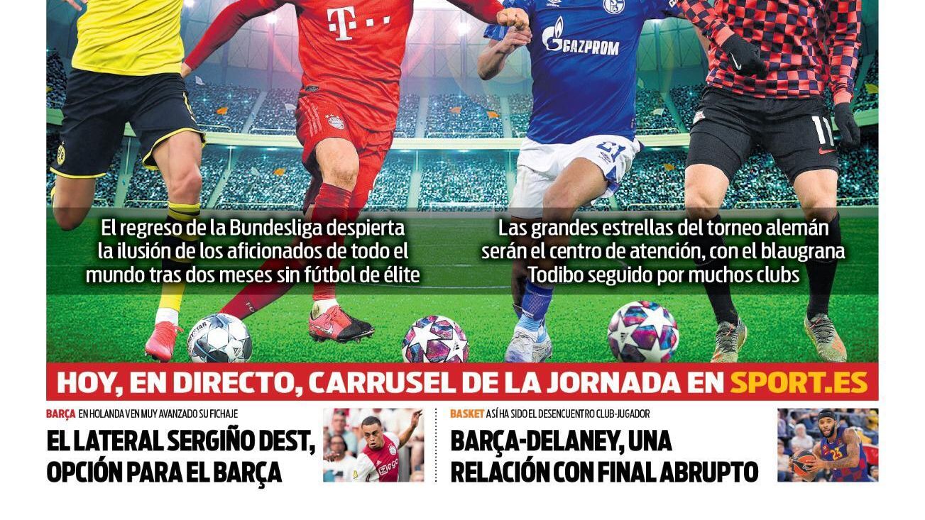 Portada Sport (16/05/20)