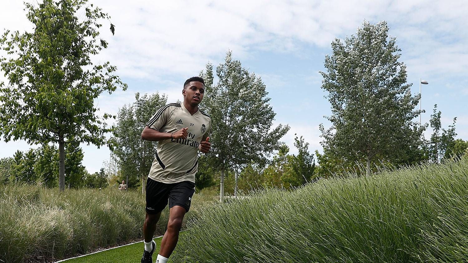 Rodrygo Goes, en un entrenamiento del Real Madrid