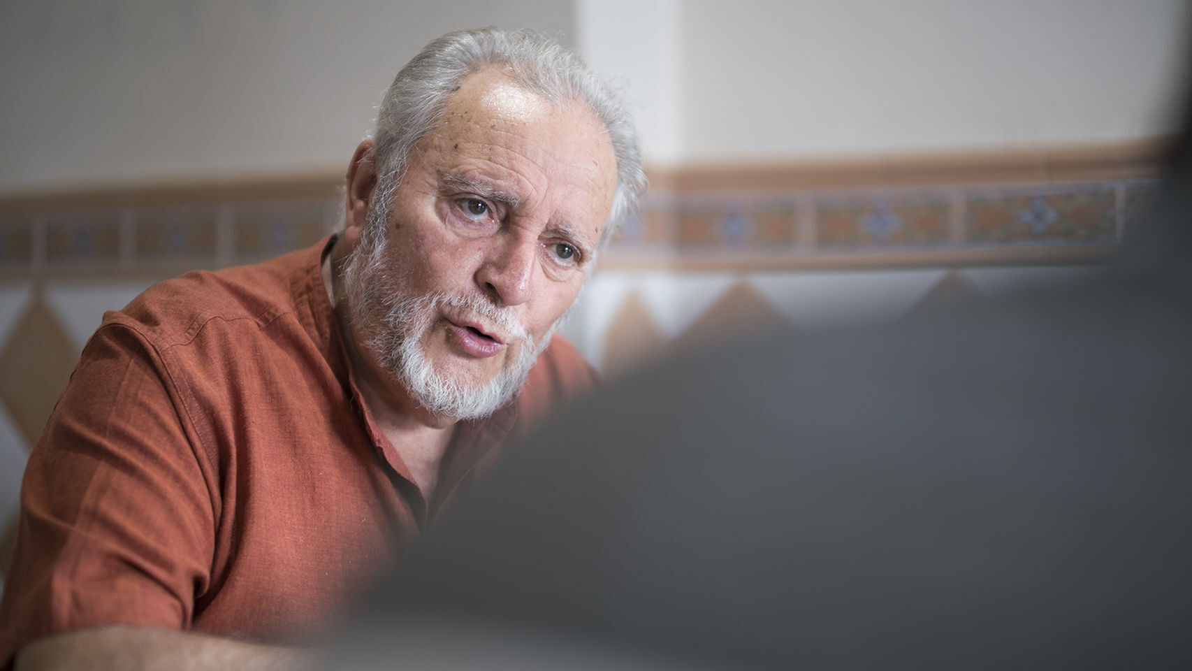 Julio Anguita, durante su última entrevista con este periódico.