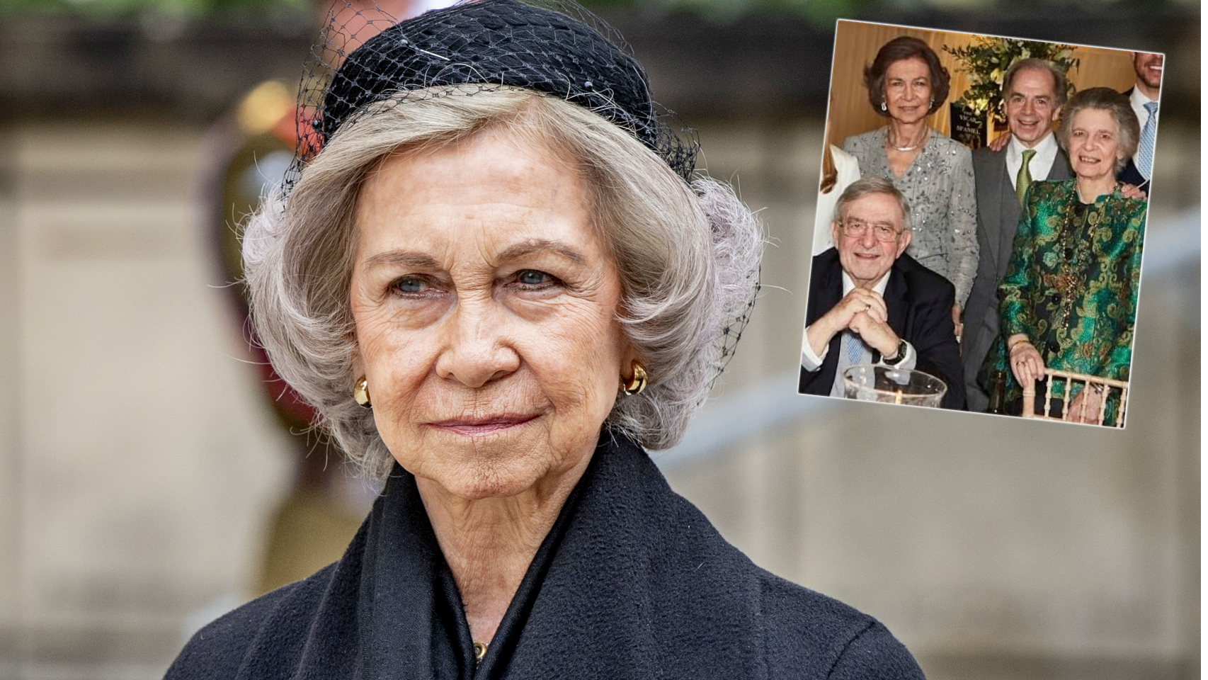 La reina Sofía y su primo Pablo en un montaje de Jaleos.