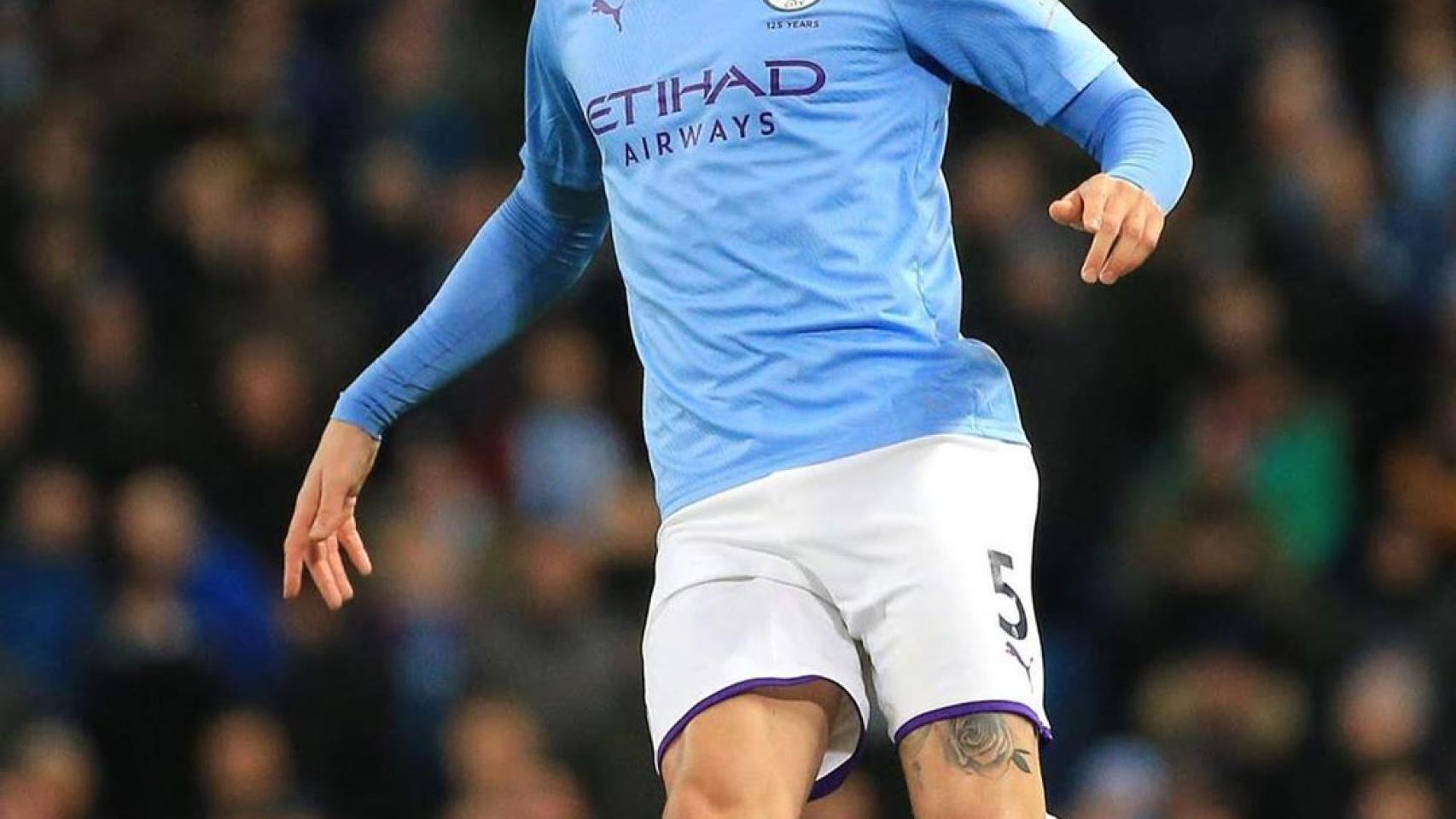 John Stones, durante un partido con el City