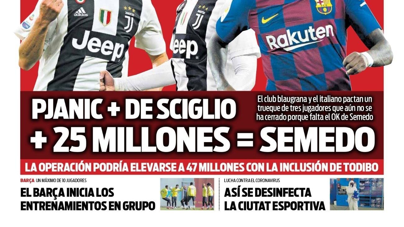 La portada del diario Sport (18/05/2020)
